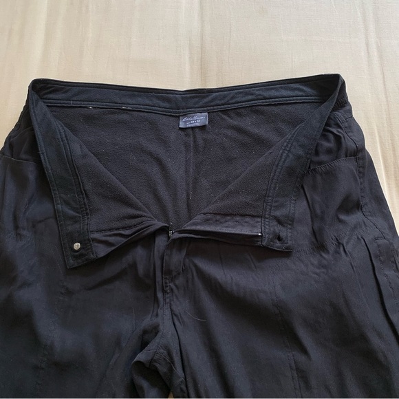 Eddie Bauer Men’s Pants 38x32 Black Fleece Lined Hiking Outdoor Cold Winter - Picture 7 of 14